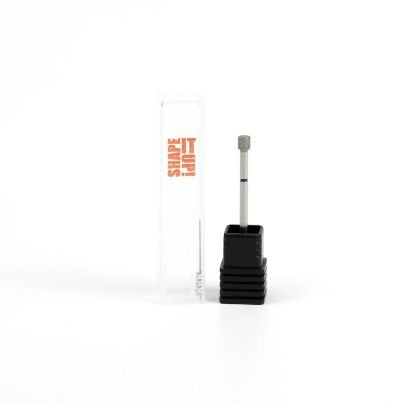 Shape It Up Diamond Frees Bit Korte Brede Cilinder Flat Top 3.5 mm Blauw (Manicure Pedicure)
