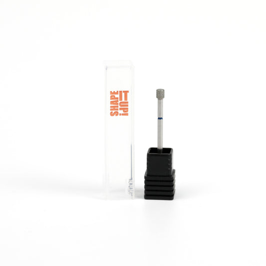 Shape It Up Diamond Frees Bit Korte Brede Cilinder Flat Top 3.5 mm Blauw (Manicure Pedicure)