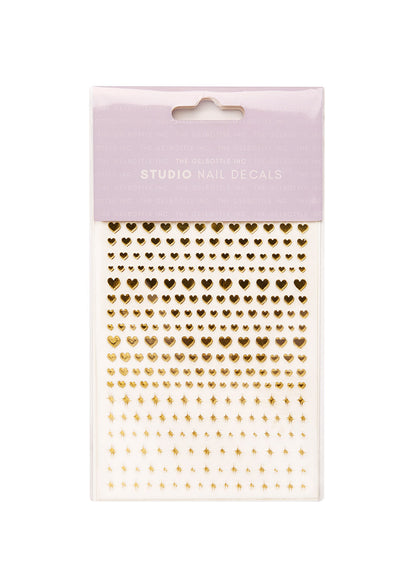 The GelBottle Studio Nail Decals Gold Heart and Twinkle
