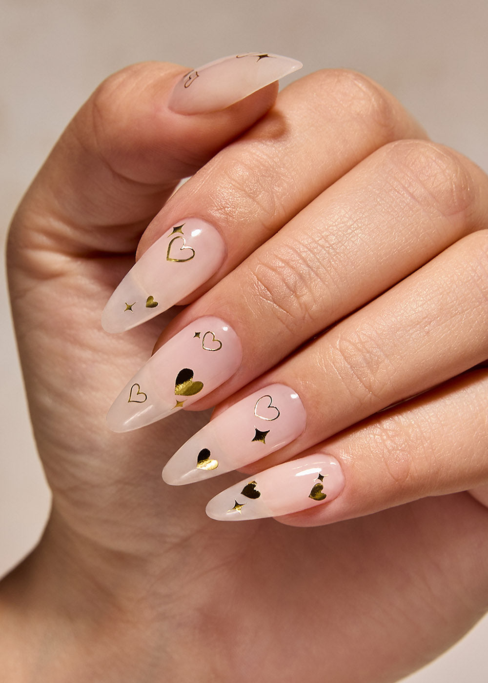 The GelBottle Studio Nail Decals Red Heart and Twinkle