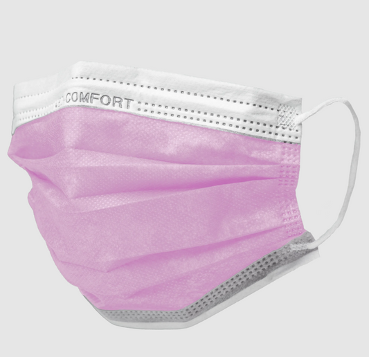 Ampri Mondmasker 3 Laags Roze 50 Pack (type IIR)