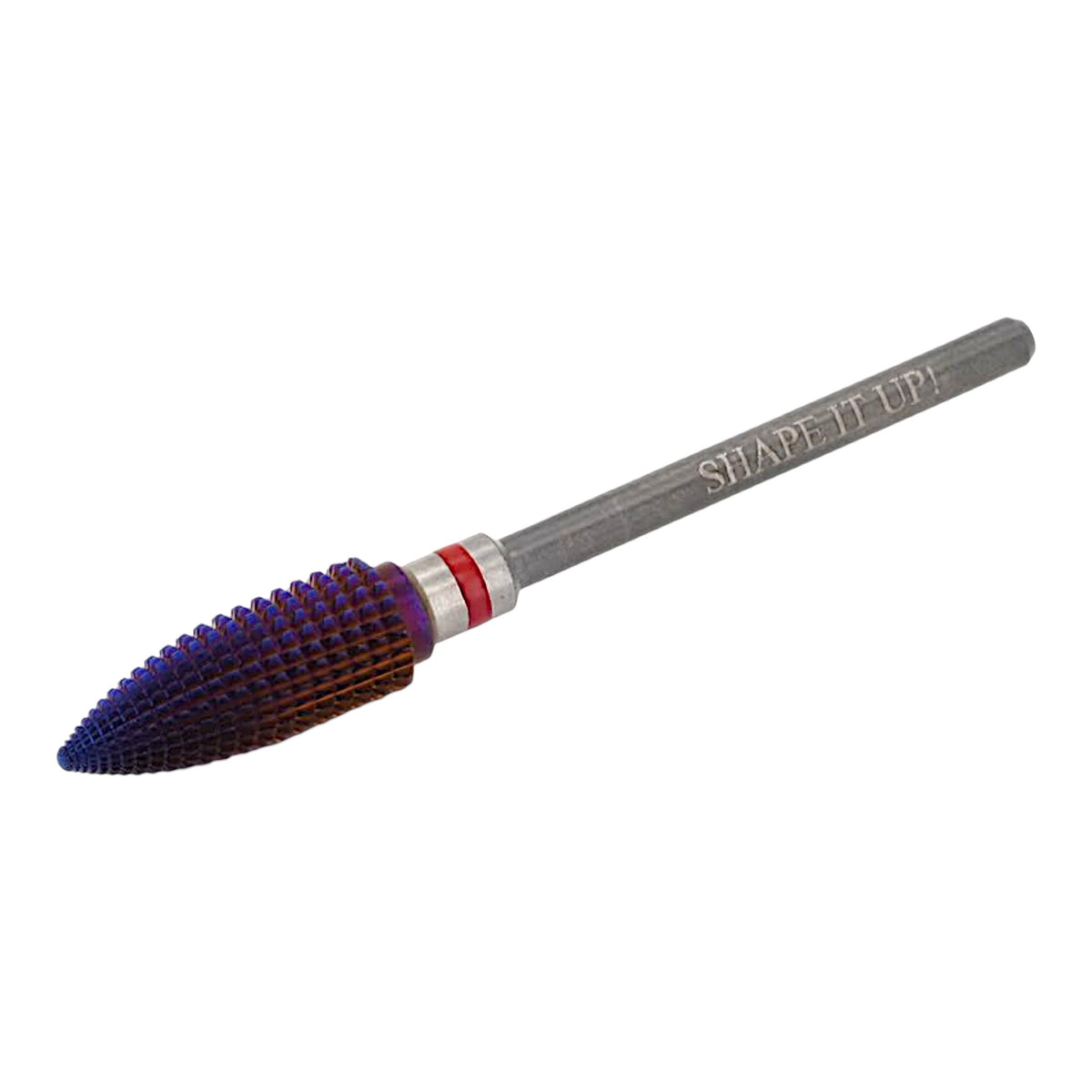 Shape It Up Carbide Frees Bit Purple Oval Tornado Fijn Rood (Manicure Pedicure)