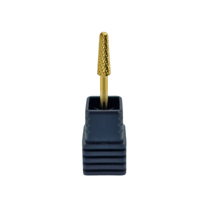 Shape It Up Carbide Frees Bit Smalle Afgeronde Kegel Grof Gold Series (Manicure Pedicure)