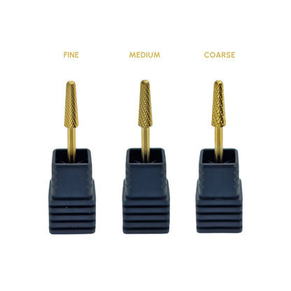 Shape It Up Carbide Frees Bit Smalle Afgeronde Kegel Grof Gold Series (Manicure Pedicure)