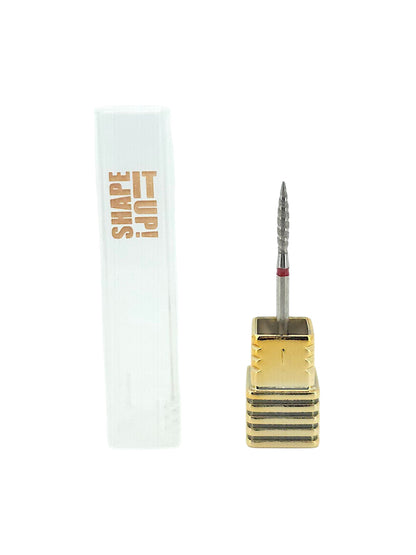 Shape It Up High Performance Groove Diamond Frees Bit Lange Flame Fijn Rood (Manicure Pedicure)