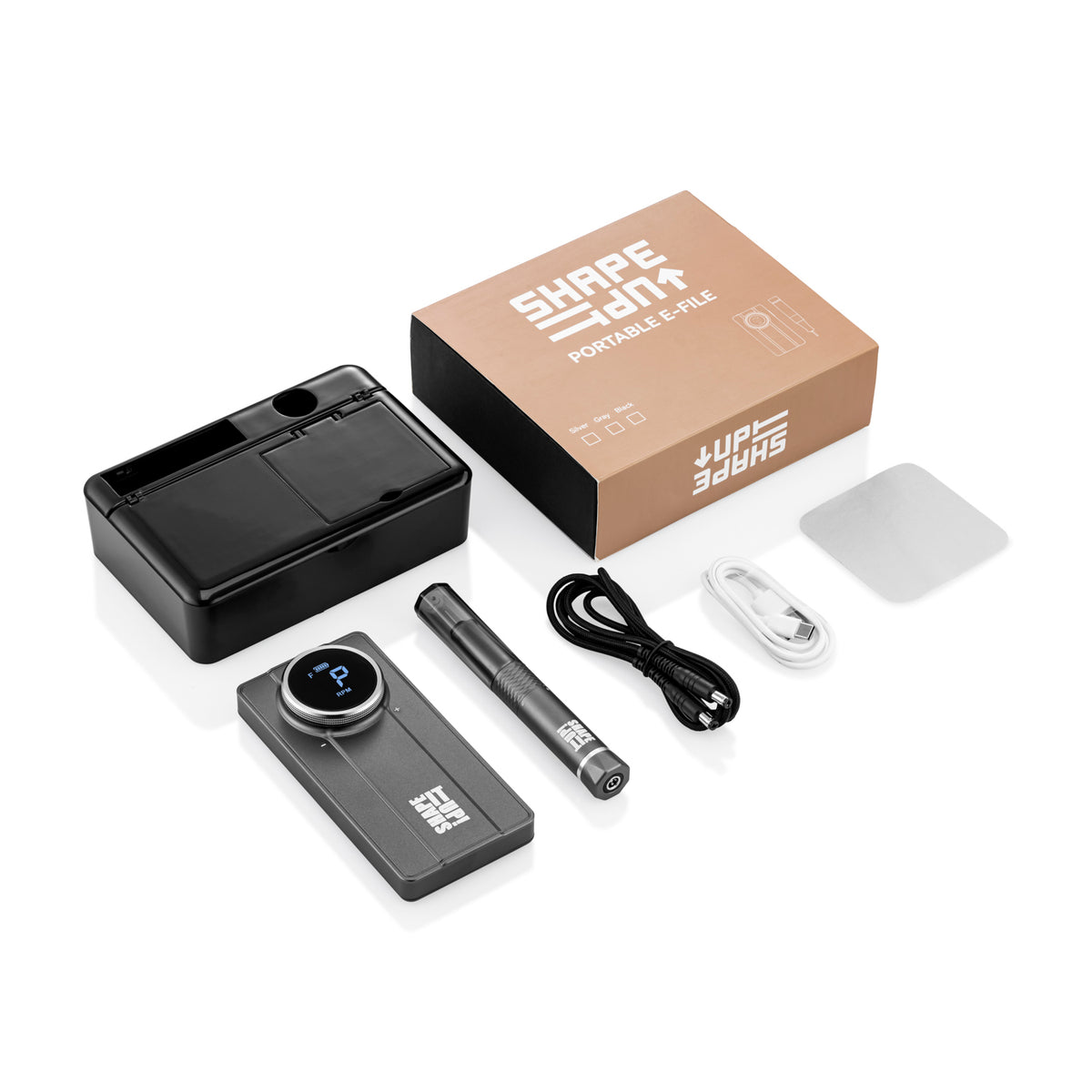 Shape It Up Portable E-File Grey