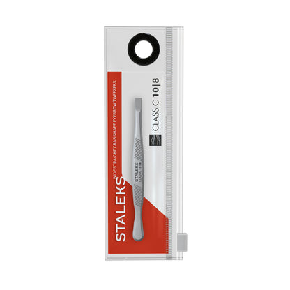 Staleks Eyebrow Tweezers Classic 10 Type 8 Breed Recht (TC-10/8)