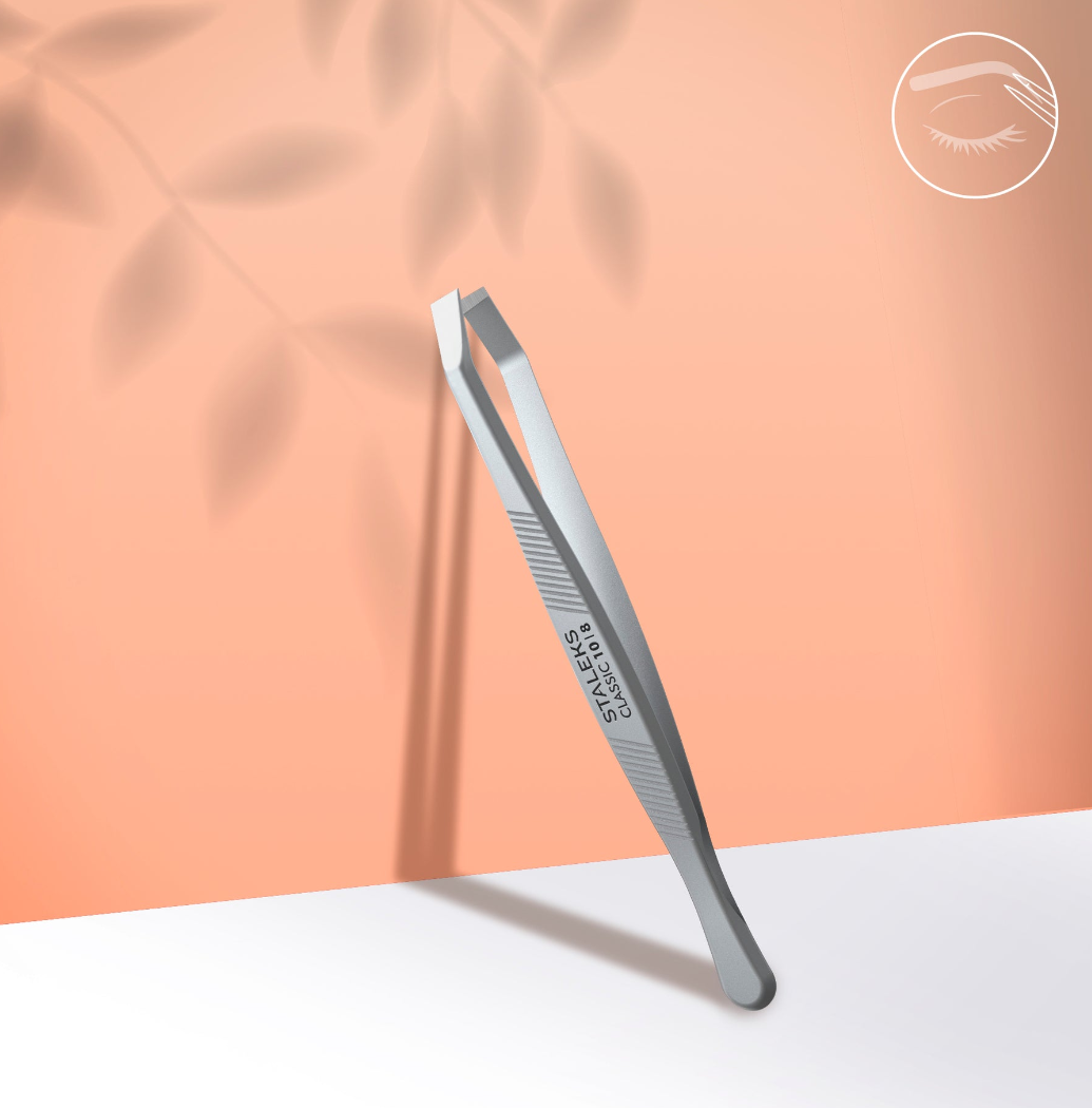 Staleks Eyebrow Tweezers Classic 10 Type 8 Breed Recht (TC-10/8)