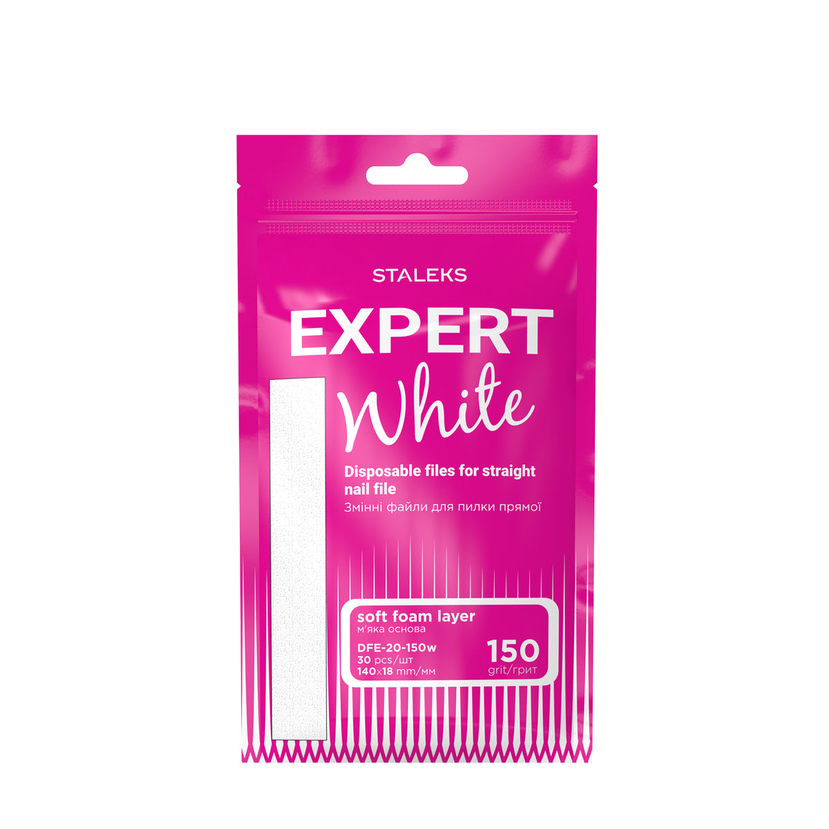 Staleks Pro Expert 20 Vervangbare Vijlen Recht Met Foam 30 Stuks (DFE-20-serie)