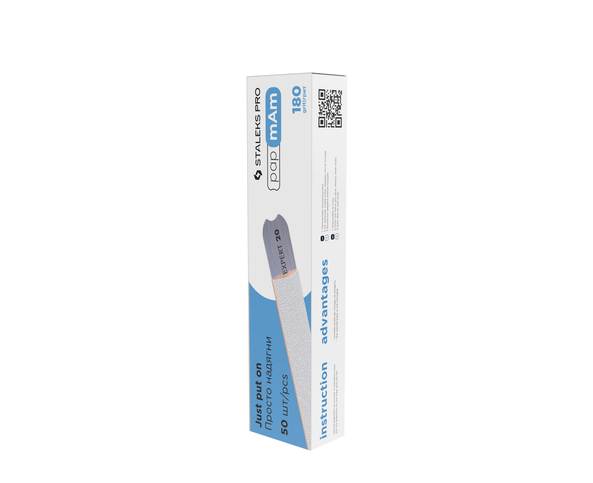 Staleks Pro Expert 22 PapmAm Rechte Vijl White 50 Stuks (DFCE-22-serie)