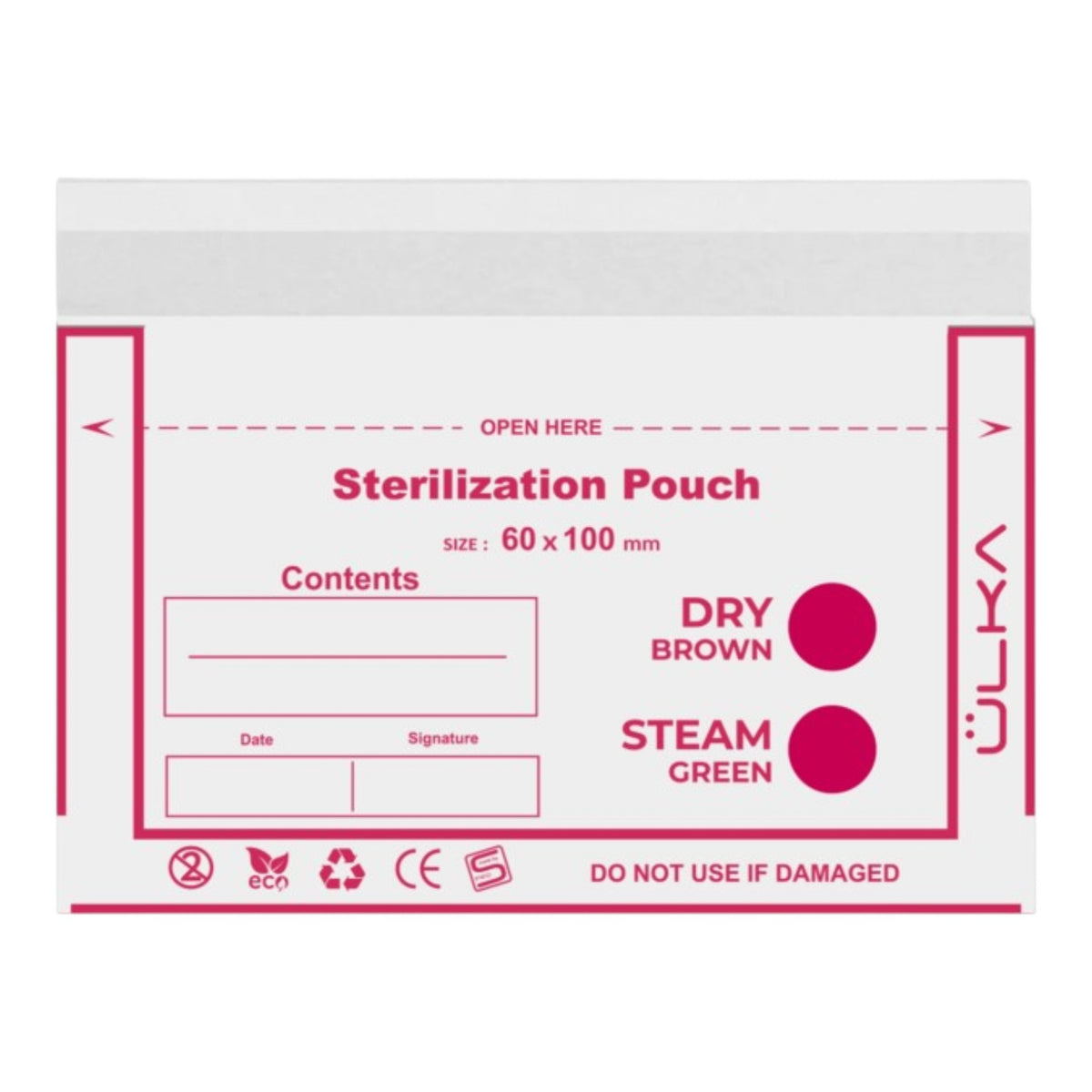 Ulka Sterilisatiezakjes (60x100 mm)