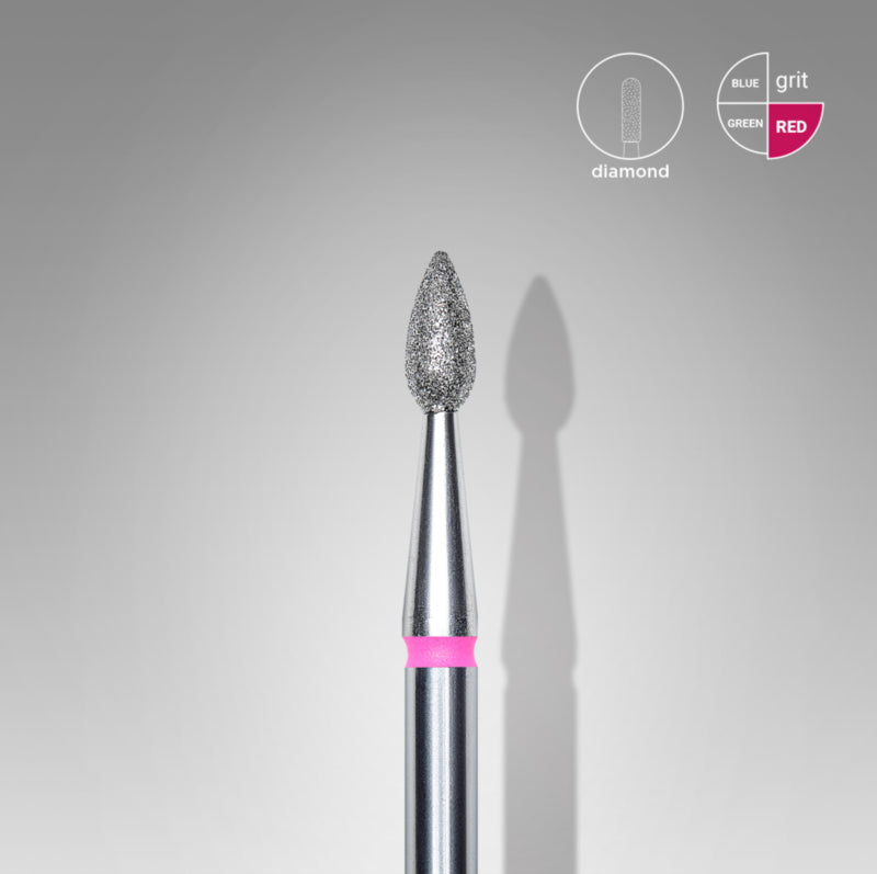 Staleks Diamond Frees Bit Drop Red 2.3mm (Manicure Pedicure) (FA40R023/5K)